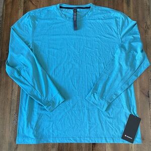 Mens XXL, Lululemon License to Train Relaxed Long Sleeve Turquoise MSRP $88